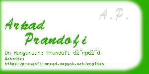 arpad prandofi business card